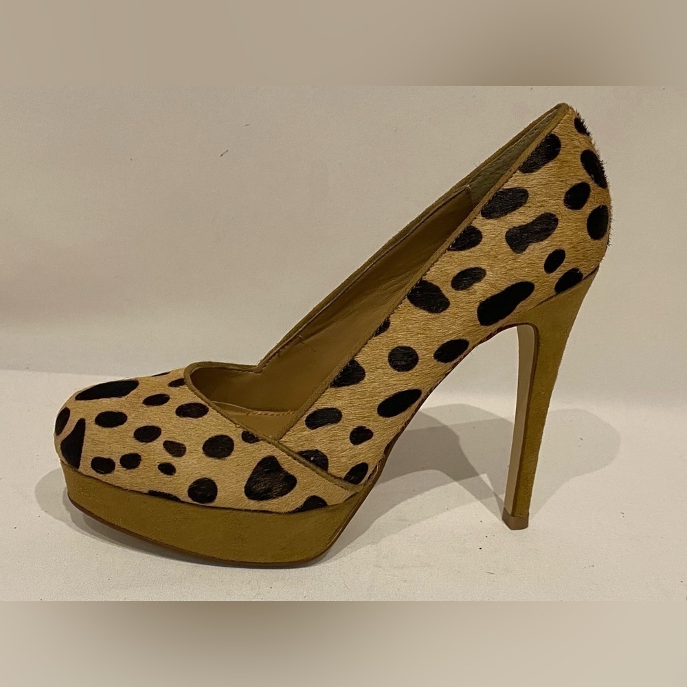 NEW Chinese Laundry Wave Length Light Natural Pony Hair Platform Pump Size 7.5M - Picture 6 of 16
